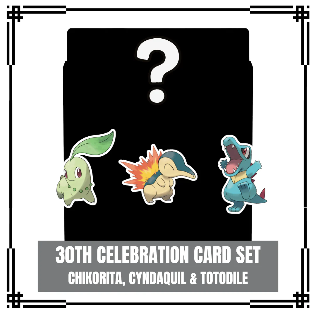 Pre-order {BOX} 30th Celebration Card Set – Chikorita, Cyndaquil & Totodile | Japanese Pokemon Card Booster box - Image 2