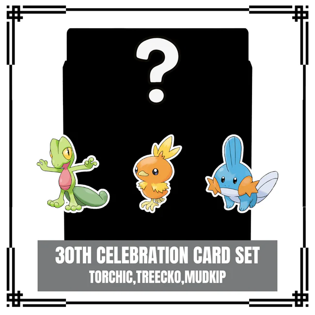 Pre-order {BOX} 30th Celebration Card Set – Treecko, Torchic & Mudkip | Japanese Pokemon Card Booster box - Image 2